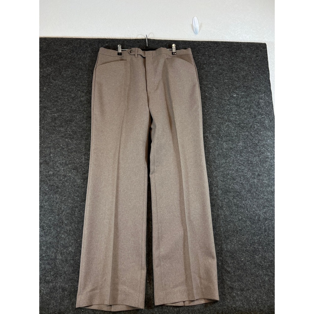 Vintage 70s Levis Frisco Style Action Slacks Brown Sta-Prest Trousers Mens 38x32